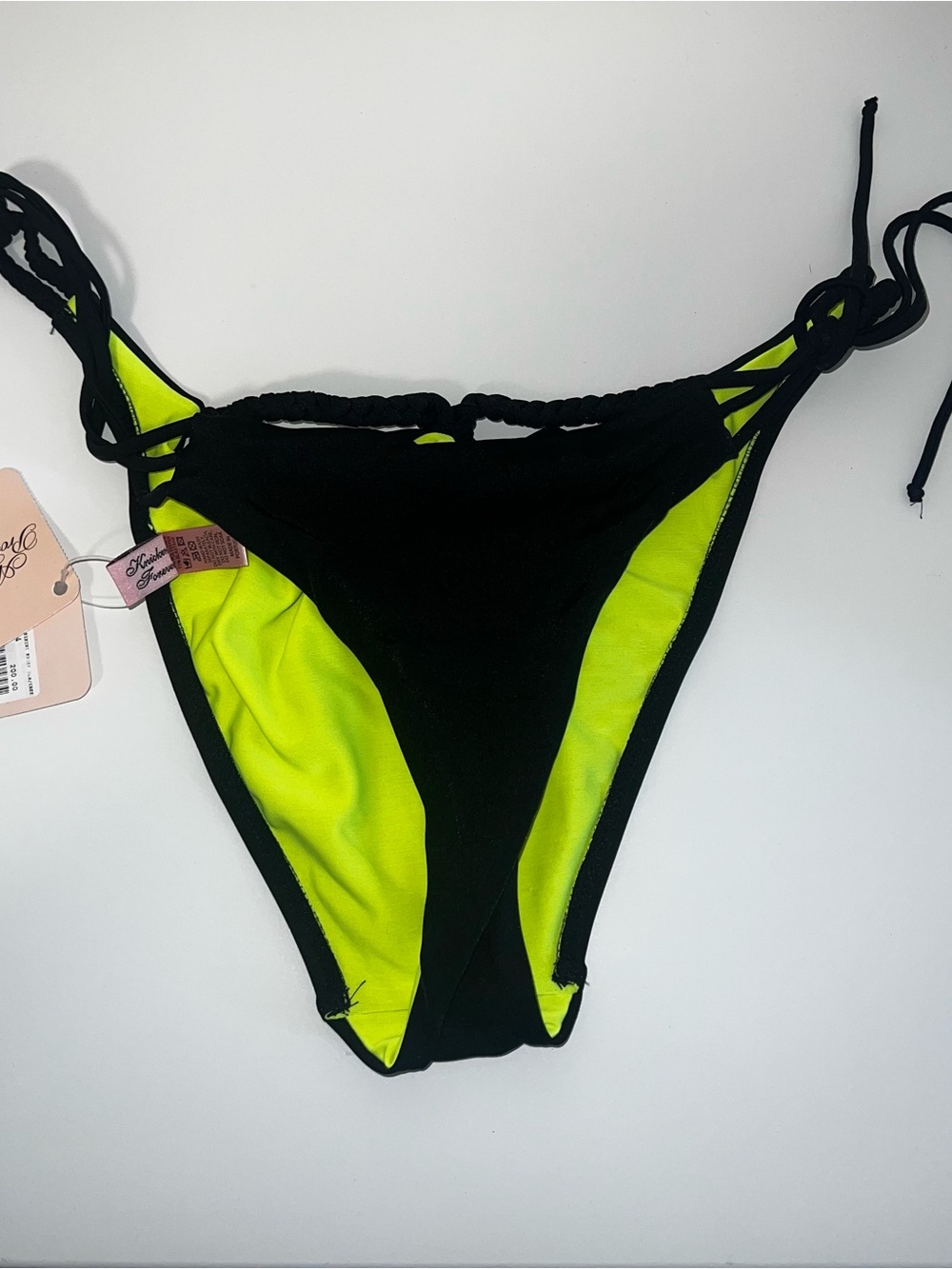 Agent Provocateur Black Bikini with Green Striped Cups New - Picture 5 of 8